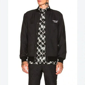 Publish Black Cotton Bomber Jacket Size Medium